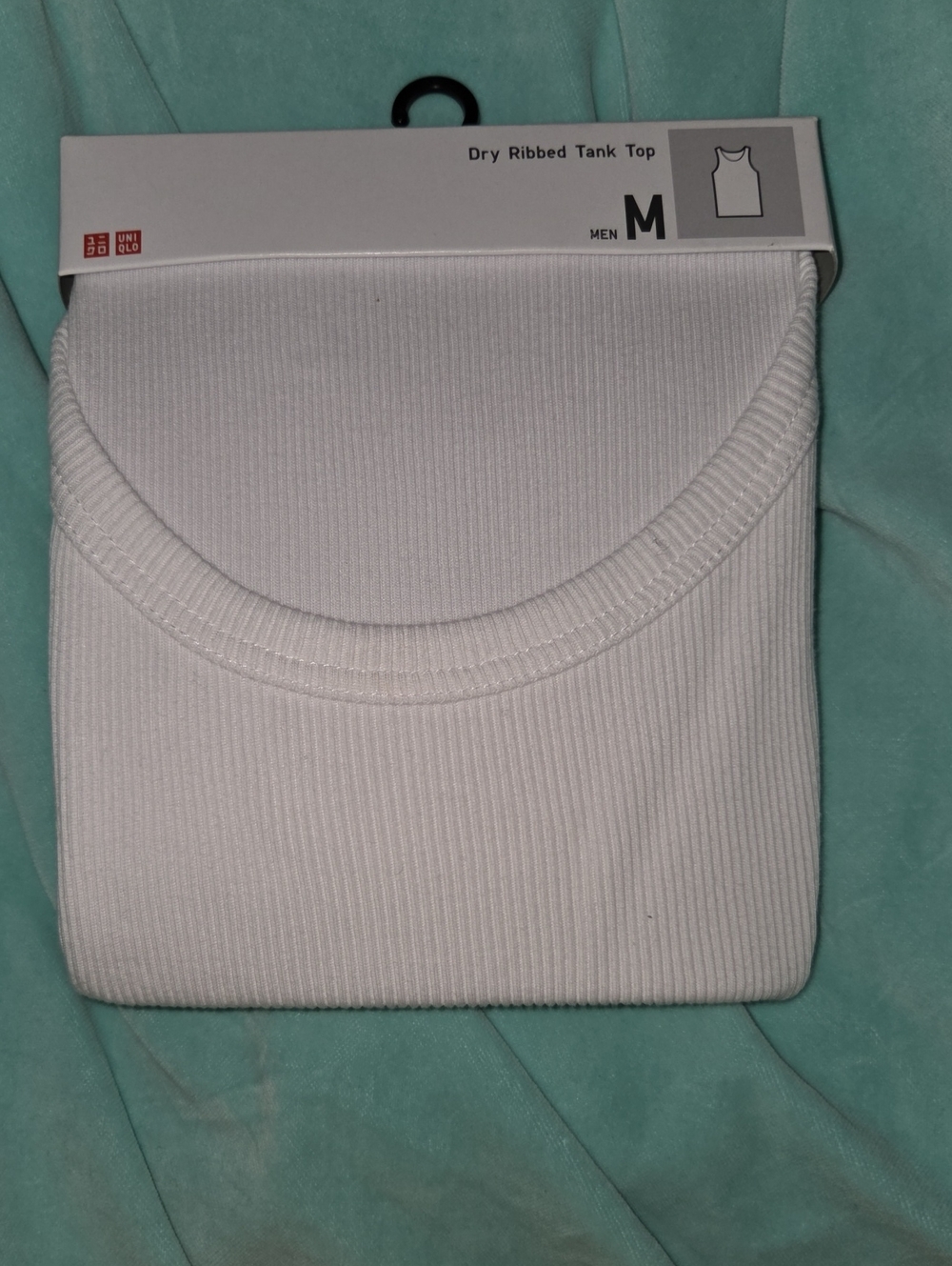 Uniqlo White Ribbed Tank Top